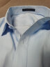 罗蒙斜纹长袖衬衫男春季新款中青年男士商务休闲棉质职业工装衬衣 C21蓝色【有口袋】 43 (建议170-190斤) 实拍图