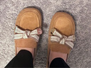 星期六（St&Sat）单鞋女复古蝴蝶结平底女鞋气质软底乐福鞋 SSC3111F4E 棕色 36 实拍图
