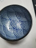 光峰日本进口青海波釉下彩米饭碗面碗日式和风陶瓷餐具汤碗家用日料 平口深碗12.5cm 实拍图