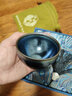 宋匠建盏茶杯高档主人杯单杯陶瓷水杯喝茶杯男士礼物大师级茶碗茶盏 曹柳兴蓝麒麟束口盏 实拍图