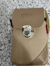 帝行（DIXING）男士腰包穿皮带多功能包户外运动迷你挂包手机包帆布老人眼镜包 022-卡其色(竖款两层) 实拍图
