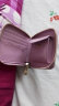 QIGER女士钱包女短款钱夹新款韩版多功能折叠皮夹拉链卡套小钱夹卡包 熏衣紫 实拍图