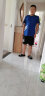欧联霸运动套装短袖男夏季跑步服休闲两件套速干衣T恤五分裤足球训练服 蓝色 XL（建议120-140斤） 实拍图