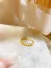 中国黄金（CHINA GOLD）黄金戒指女足金四叶草戒指首饰素圈指环生日七夕礼物送女友老婆 足金戒指-约2g【情人节礼盒】 实拍图