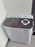 奥克斯（AUX）实标7.5/8公斤家用半自动双桶洗衣机大容量双缸半全自动小型迷你宿舍寝室用洗衣机洗脱水两用 透明黑（7.5公斤半自动双桶洗衣机） 实拍图