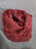 浩冠 帽子女冬季中老年人毛线帽连体帽老人帽子围巾脖套保暖帽秋冬天奶奶妈妈帽 酒红 均码 实拍图