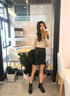依零依蓓短靴女 2025春秋新品加女靴韩版单靴裸靴切尔西潮大码休闲鞋女 S600-单里 37 实拍图