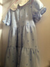 Classic Teddy女童连衣裙儿童公主裙中大童装薄款淑女裙夏装新款裙子儿童节礼物 爱心格子裙蓝色 110 实拍图