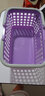 魔丽 多功能家用塑料篮子手提超市购物篮买菜便携篮药店专用 杂物厨房收纳筐篮 紫罗兰 小号28*21.5cm 实拍图
