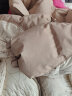 兹奈儿（ZINAIER）年冬季新品小个子印花立领宽松百搭面包服白鸭绒羽绒服 卡其色 S（建议90-100斤） 晒单实拍图