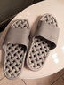 惠夫人浴室拖鞋男大码居家速干防滑日式静音洗澡漏水镂空夏季拖鞋男女款 麻花漏水 灰色 40-41码（适合39-40码穿） 实拍图