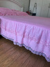 欧苏缦新款全棉韩版蕾丝纯棉床裙单件加厚夹棉床罩床笠带裙边高档床盖 高端绣花-紫色夹棉 180*200cm床裙+2个枕套 实拍图