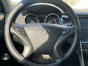 汽车真皮方向盘套 四季通用真皮把套牛皮 套子 现代全新途胜名图索纳塔八/九ix35朗动ix25瑞 黑蓝线 实拍图
