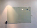 惠鑫钢化玻璃白板超白哑光投影磁性办公写字板家庭移动会议展板教学手写板培训儿童画板磁吸玻璃净白板 100*150CM 实拍图