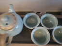 瓷牌茗茶具（cipaiming teaset） 茶具套装小套功夫茶壶便携一壶四杯家用会客泡茶器小茶台 哥窑竹韵一壶四杯+磁石干泡盘 实拍图