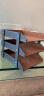 利蓝（LEADLAND）办公室文件架办公用品文件座皮质资料架桌上文件收纳档案框栏整理文件盘财务用品 【商务办公之选】咖色三层A273 实拍图