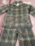 多俏美睡衣女纯棉夹棉袄秋冬款三层保暖加厚格子全棉服家居服套装冬天 TG66042|套装 2XL 实拍图