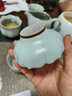 青澹汝窑拈花手禅缘茶漏手工功夫茶具天青色可 实拍图