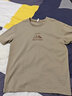 古先森重磅纯棉短袖t恤男宽松夏季印花圆领休闲半袖男士套头衫大码体恤 卡其色 XL 【145-160斤】 实拍图