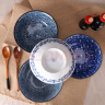美浓烧（Mino Yaki） 美浓烧日本进口复古汤碗大号家用陶瓷餐具面碗沙拉碗 蓝华 实拍图