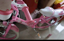 永久儿童自行车高碳钢车架带辅助轮2-6-10岁女童单车女孩公主款脚踏车 【黑胎】公主粉+后座款 16寸【适合身高105-125cm】 实拍图