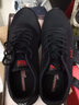 361°男鞋黑色运动鞋男跑步鞋网鞋秋冬季新款透气网面大码休闲旅游鞋子 乌黑色/熔浆红 46 实拍图