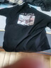 TYHKT恤男短袖韩版潮流上衣服潮牌宽松原宿港风t恤百搭大码五分袖 黑色881款 5XL（适合240斤左右） 实拍图