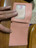 稻草人（MEXICAN）女钱包短款薄韩版简约2折头层牛皮小钱夹生日礼物 30772L-03粉红 实拍图