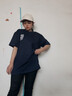 邦乔仕（BFDQJS）美式重磅纯棉白色短袖T恤男士夏季新款宽松青少年打底衫学生半袖 藏青棒球兔八哥 3XL(推荐体重170-190斤) 实拍图