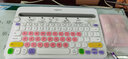升派 适用于 罗技 K480 台式机键盘保护膜无线键盘膜台式电脑笔记本贴膜套罩 五彩粉底 实拍图
