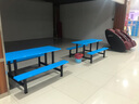 德睿聚 食堂餐桌椅学校公司员工工地餐桌椅服务区餐桌连体快餐桌椅组合 长条凳 玻璃钢（6人位） 实拍图