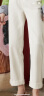 妖精的口袋白色直筒牛仔裤女2023春夏新款宽松高腰显瘦设计感裤子 珍珠小花白 M 晒单实拍图