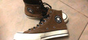 匡威（Converse）官方 1970S男女高帮复古翻毛皮运动鞋棕色169337C 169337C/褐色 39.5 实拍图