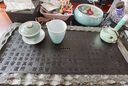 茶锦记乌金石茶盘茶具套装功夫茶具盘茶盘石家用简约茶托茶台 四书五经 60*30*3单茶盘（四书五经版） 实拍图