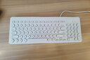B.O.W航世K221U 有线键盘 复古圆帽键盘 办公笔记本台式电脑USB有线键盘 白色 实拍图