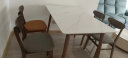 优宜乐巢 实木餐桌椅组合现代简约家用小户型吃饭桌子长方形岩板餐桌 【12mm岩板+15mm托板】 一桌四椅 140cm x80cm 实拍图