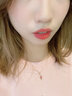 乐韵 彩金项链女18k金倾心碧玺玫瑰金锁骨链情人节礼物  总重约2.14g 18K金碧玺项链（不可刻字） 实拍图
