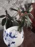 傲世景德镇陶瓷器新中式青花瓷水培插花瓶工艺品客厅摆件博古架装饰品 紫气东来三叶荷（配木质底座） 实拍图