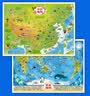 少儿世界地图+少儿中国地图 儿童地理百科大图全彩儿童房挂图 初中小学生专用 [3-10岁] 实拍图