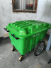 洛滑400L环卫保洁车加厚带盖轮垃圾清运车手推车移动垃圾桶塑料垃圾车 400L垃圾车（绿色）带盖 晒单实拍图