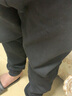 鸿星尔克（ERKE）运动裤男春季新款舒适男子休闲束脚收口九分裤长裤跑步健身休闲裤 【针织加绒】-正黑-1110 2XL 实拍图