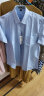 南极人（Nanjiren）男士短袖衬衫商务休闲正装 男装半袖工装职业衬衣 XGZDX601 短袖蓝色38 实拍图