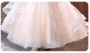 小咔衣浓（Xiaokayinong）女童礼服冬季花童婚礼小女孩洋气生日公主裙钢琴演奏表演服装走秀 香槟色3964长袖长款 160cm 晒单实拍图