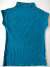 璞衣夏季新款 女韩版半高领短袖上衣宽松半袖打底T恤7190 蓝色 M（建议95-110） 晒单实拍图
