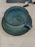 器物集 拿铁咖啡杯陶瓷窑变复古咖啡杯碟套装拉花杯高档精致卡布杯300ml 清澈蓝300ml-咖啡杯碟+勺子 晒单实拍图