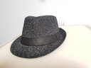 BILLSURF 英伦爵士礼帽男户外休闲百搭透气绅士小礼帽女复古帽子演出帽男 黑色 均码56-58cm 实拍图