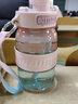 BOTTLED JOY吨吨杯学生水杯耐高温太空杯提绳便携运动水壶塑料杯渐变随手杯 粉蓝云海*tirtan*双饮 0.55L 实拍图