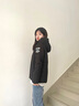 雪中飞羽绒服女短款连帽工装外套加厚保暖小个子时尚韩版新款防寒服 黑色 XL/170（110-120斤） 实拍图