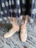 达芙妮（DAPHNE） 珍珠乐福鞋女2023春季新单鞋女英伦风小皮鞋通勤百搭鞋子女 米白【珍珠款】 35 实拍图