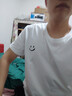 型原力短袖t恤男装纯色短袖夏季港风圆领白色纯棉宽松半袖打底上衣服 笑脸白色 3XL 实拍图